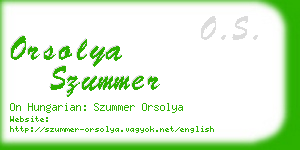 orsolya szummer business card